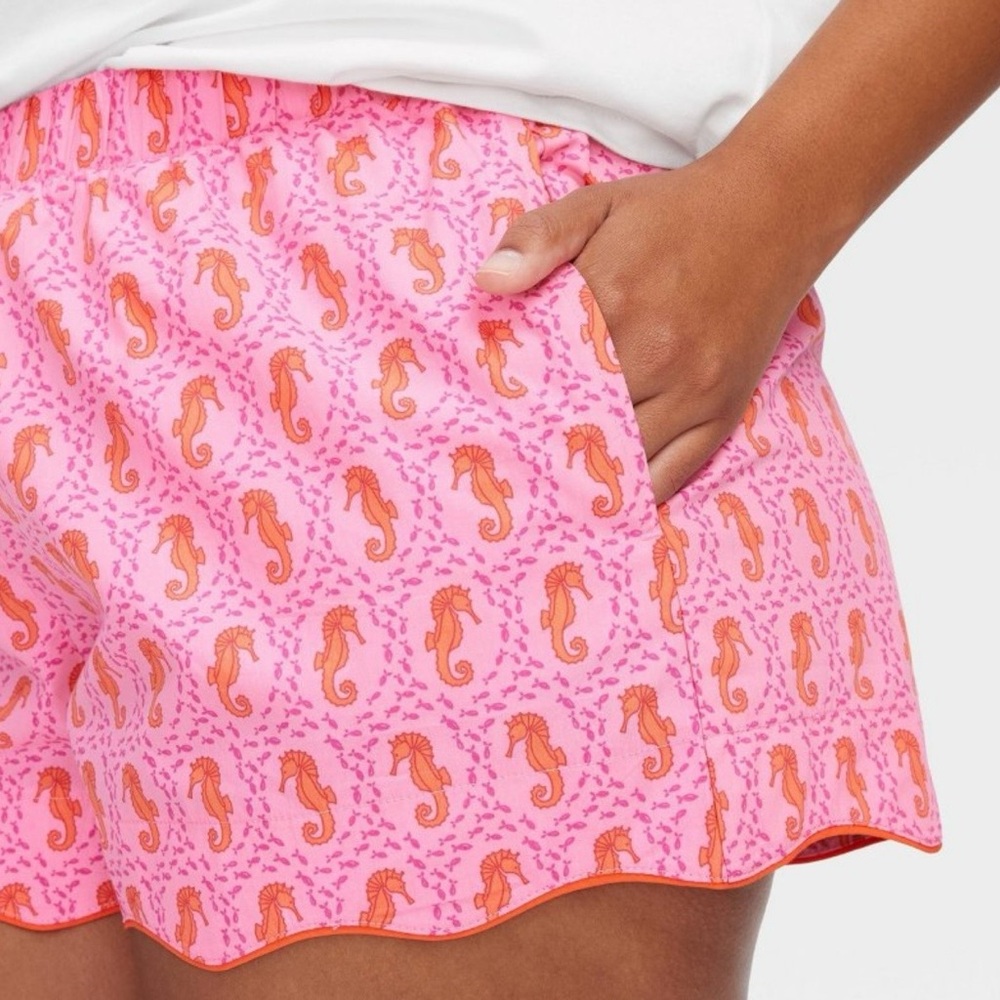 Roller Rabbit Pink Seahorse Pajama Shorts